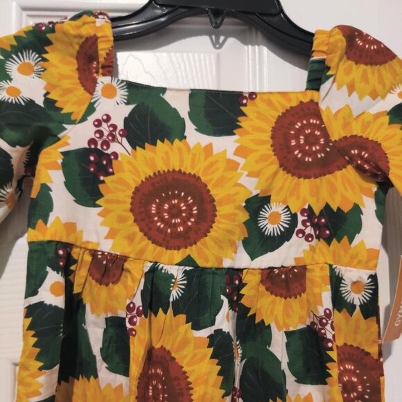 Gymboree Girls Toddler Sunflower Fit And Flare Dress Size 5T - Picture 3 of 5
